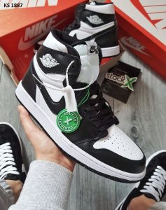 Кросівки Nike Air Jordan 1 High Black White (чорно/білі)