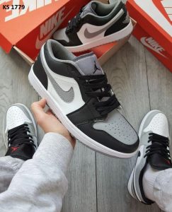 Nike Air Jordan 1 Low (чорно/сірі)