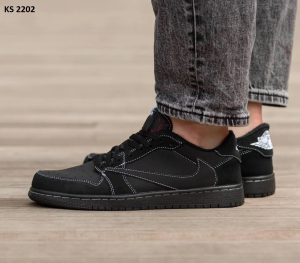 Nike Air Jordan 1 Low TS OG Travis Scott Black Phanton (чорні)