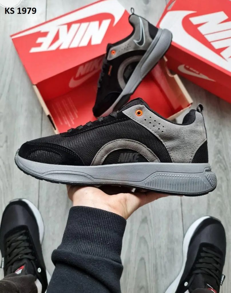 Кросівки Nike Air Zoom Grey Orange (сіро/чорні