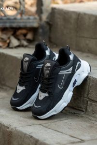 Кросівки Nike Air Black White (чорно/білі)