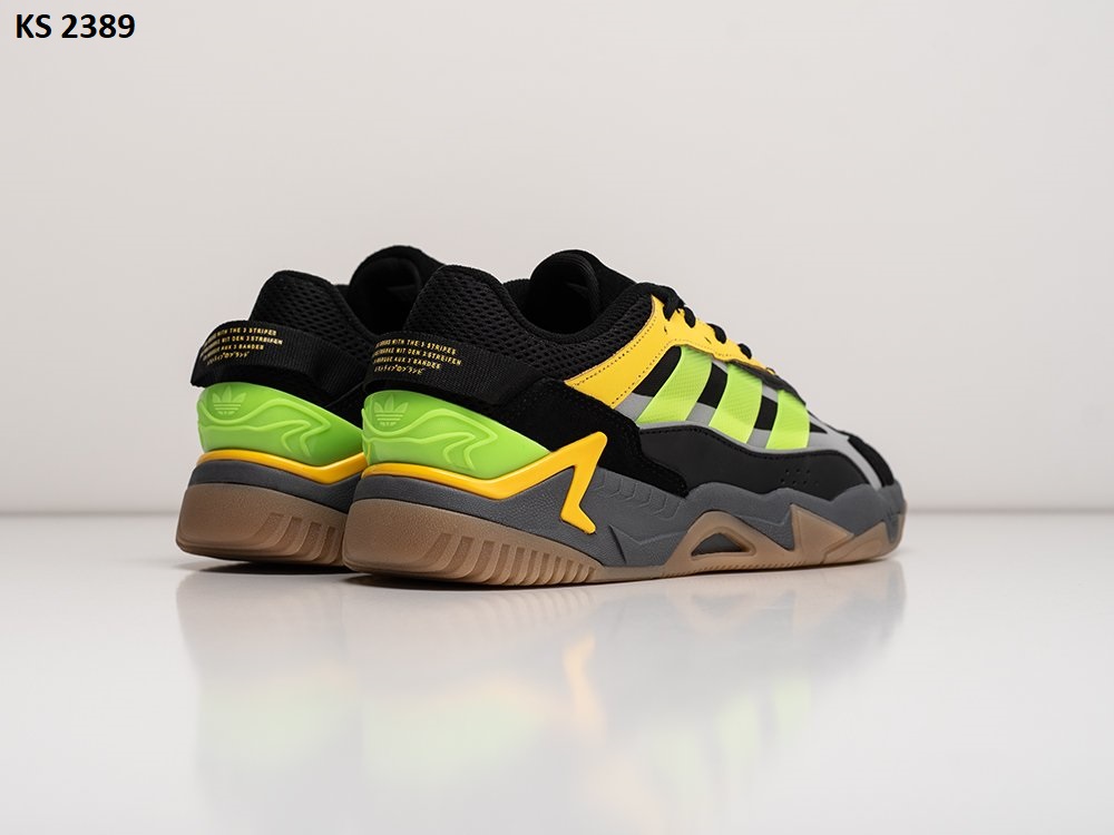 Adidas Niteball II White Black Green (чорно/зелені)