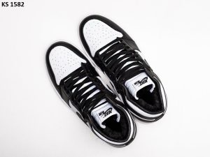 Кросівки Nike Air Jordan 1 Retro High Black White (чорно/білі) ЗИМА