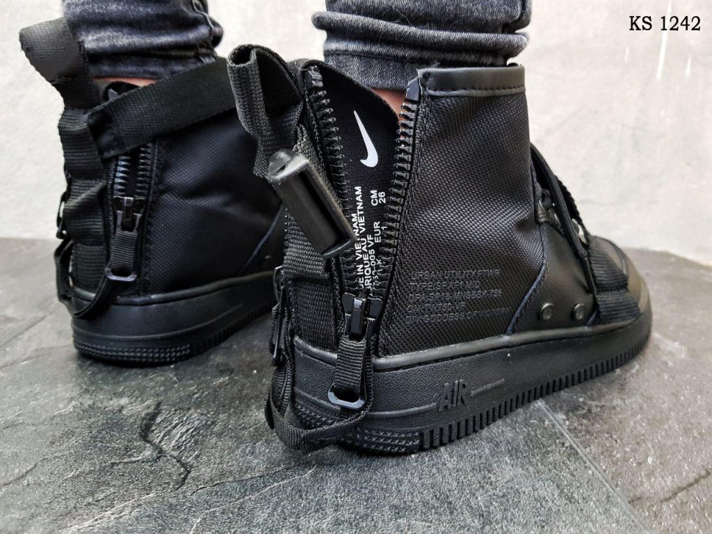 Nike SF Air Force 1 Mid (чорні)