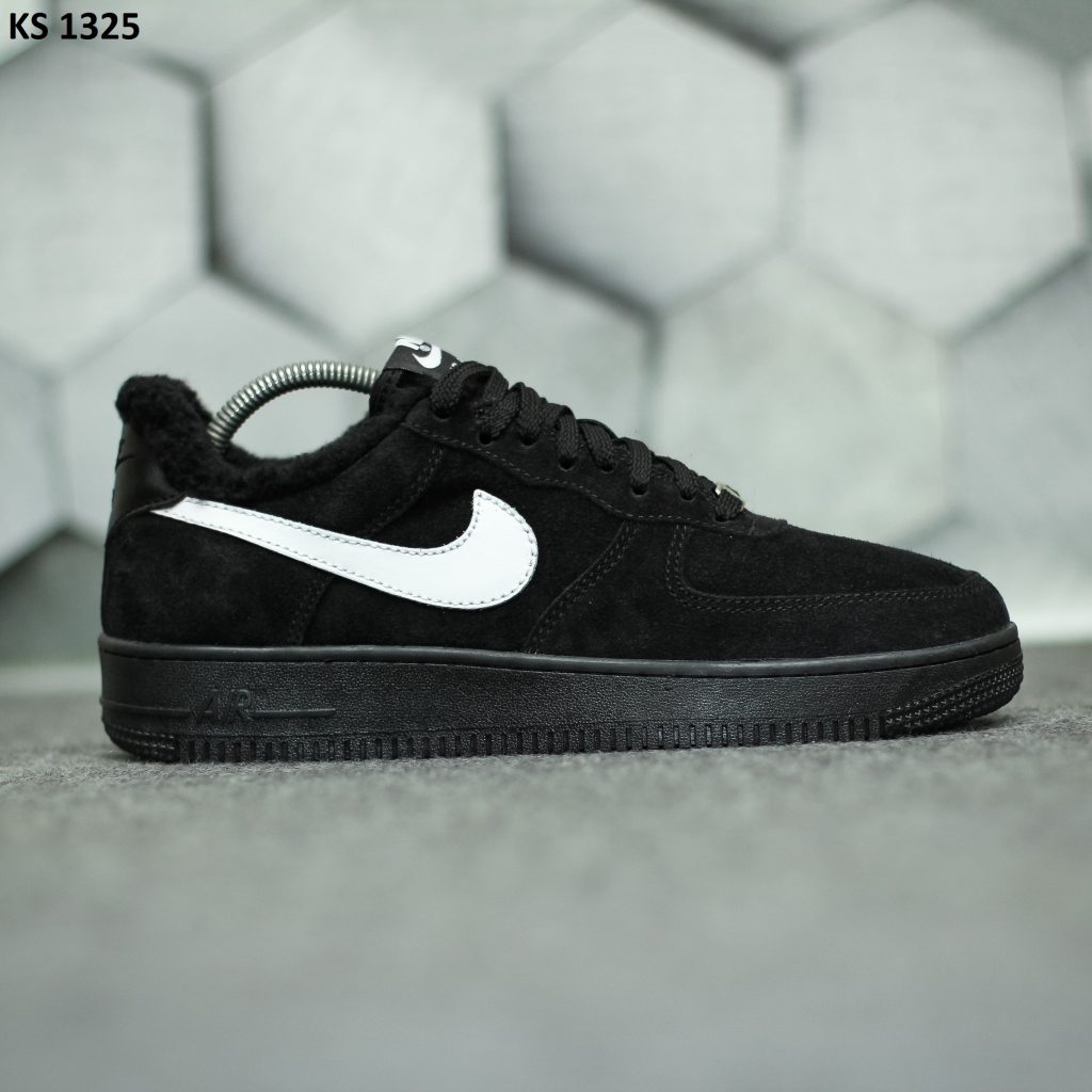 Кросівки Nike Air Force 1 07 Mid LV8 Black and White (чорно/білі) ЗИМА