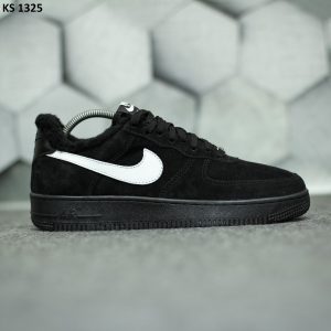 Кросівки Nike Air Force 1 07 Mid LV8 Black and White (чорно/білі) ЗИМА