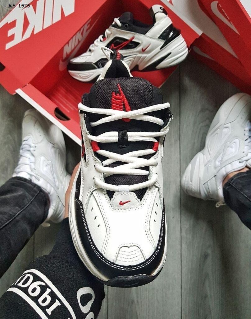 Nike M2 Tekno White/Black/Red (біло/чорні)