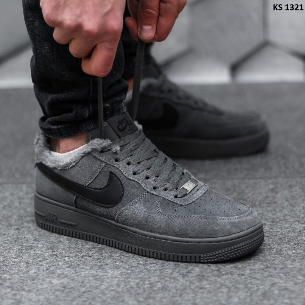 Кросівки Nike Air Force 1 07 Mid LV8 Gray (сірі) ЗИМА