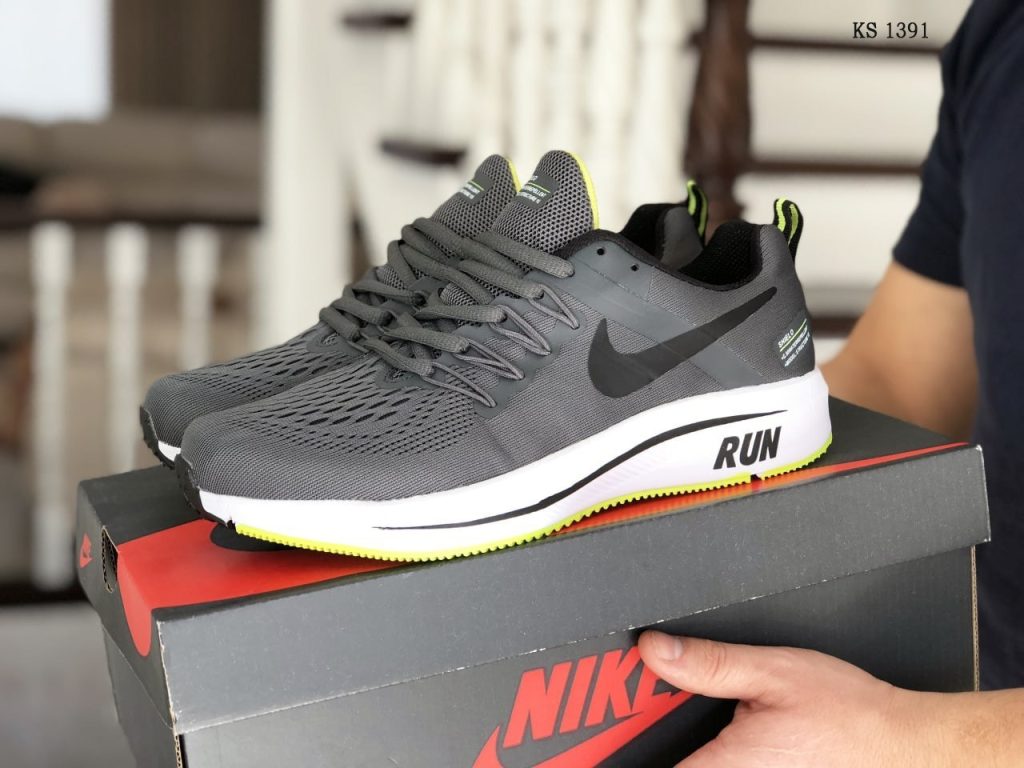 Nike Air Run shield (серо/салатовые)