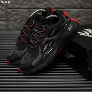 Кросівки Reebok Zig Kinetica II Gray Red (чорно/червоні)