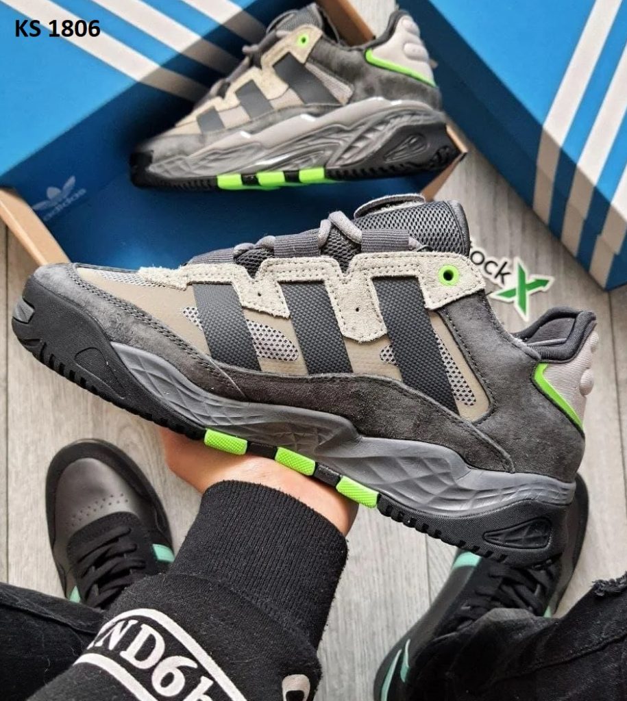 Adidas Niteball (сіро/салатові)
