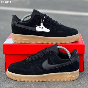 Кросівки Nike Air Force Low Black Red (чорно/білі)