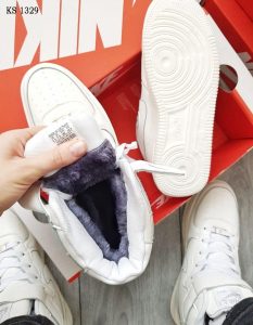 Nike Air Force High (білі) ЗИМА