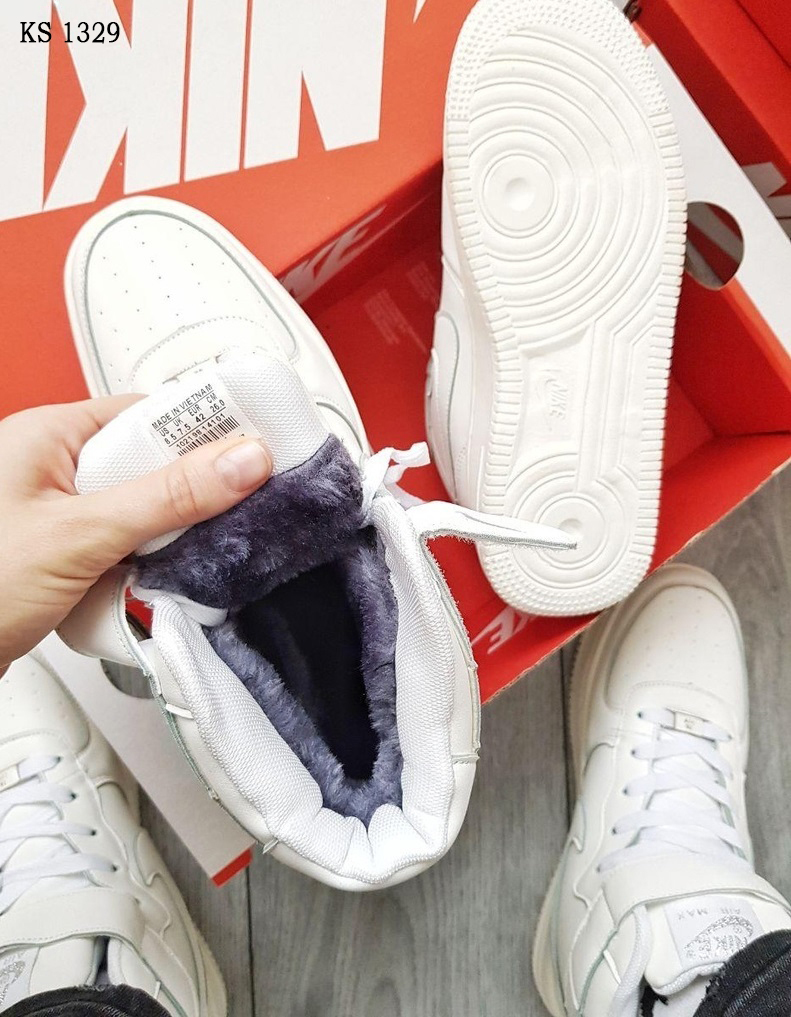 Nike Air Force High (білі) ЗИМА