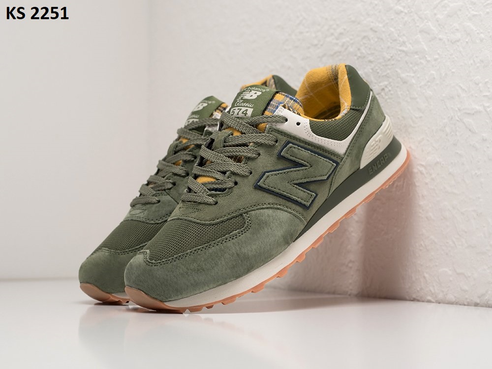 Кросівки New Balance 574 Green Yellow (зелено/жовті)