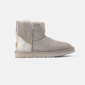 UGG MINI LIGTH GREY ZIP LACQUER