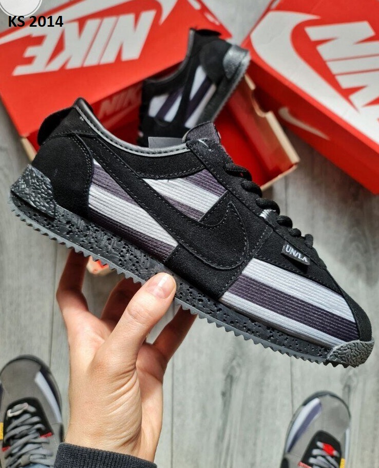 Кросівки Nike Cortez x Union Black (чорно/сірі)