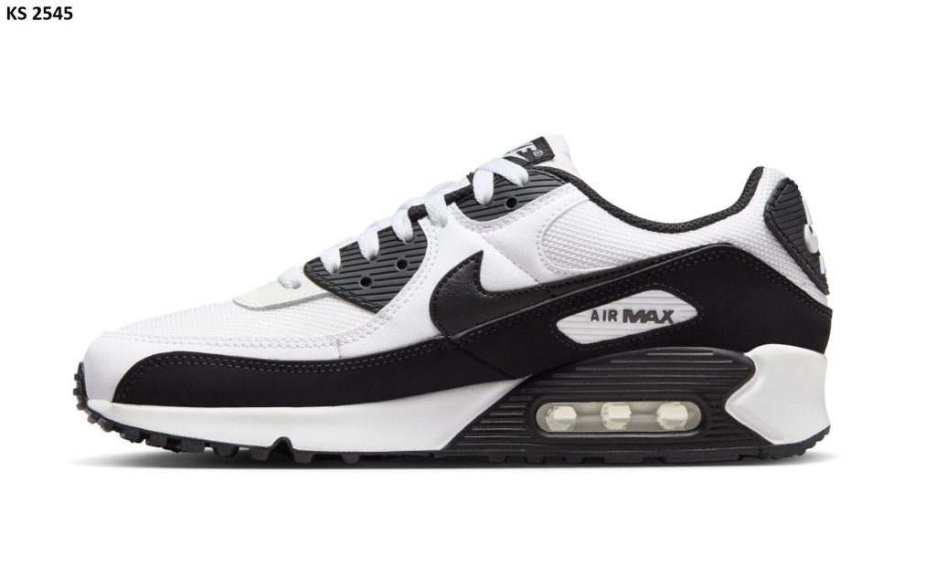 Кросівки Nike Air Max 90 White Black (біло/чорні)