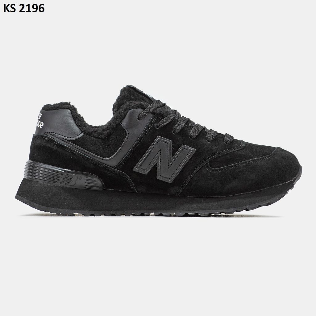 Кросівки New Balance 574 Winter Black (чорні) ЗИМА