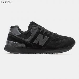Кросівки New Balance 574 Winter Black (чорні) ЗИМА