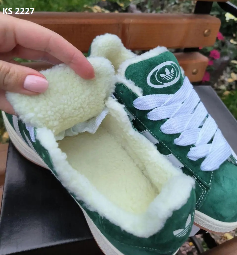 Кросівки Adidas Campus 00s Green ЗИМА (зелені)
