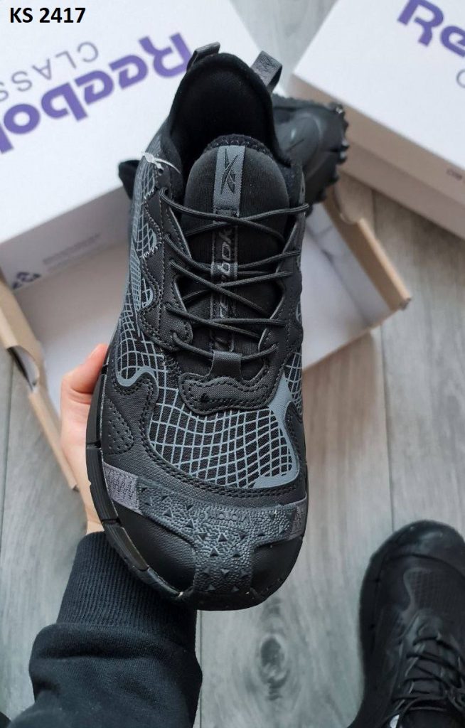 Кросівки Reebok Zig Kinetica 2.5 EDGE Black Gray (чорно/сірі)