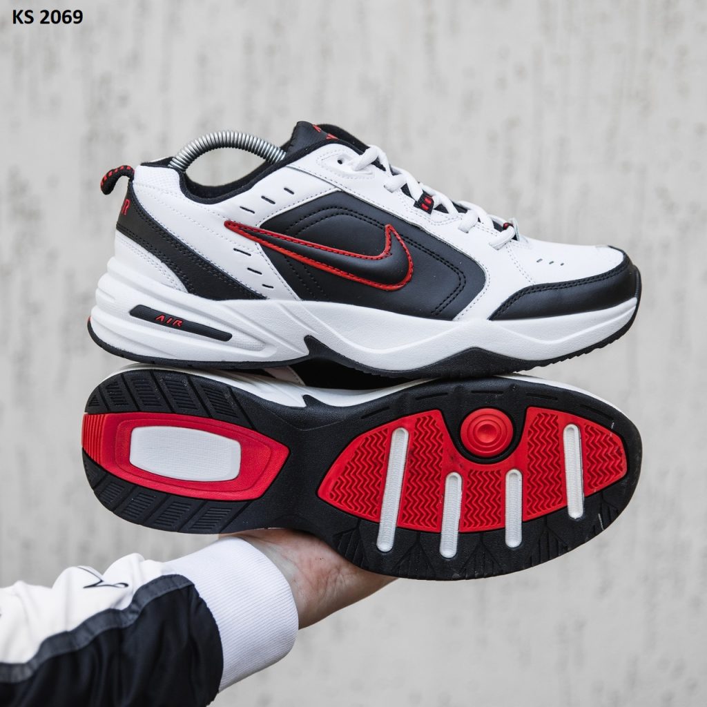 Кросівки Nike Air Monarch IV White Burgundy (біло/бордові)