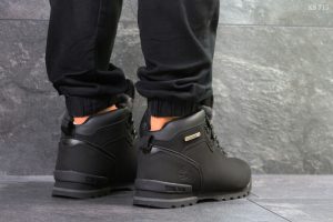 Timberland (чорні, нубук) ЗИМА