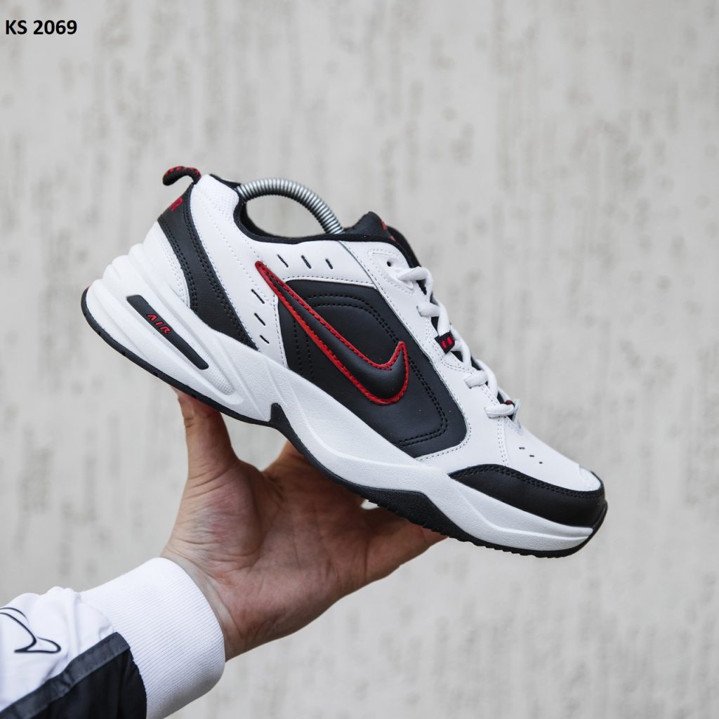 Кросівки Nike Air Monarch IV White Burgundy (біло/бордові)