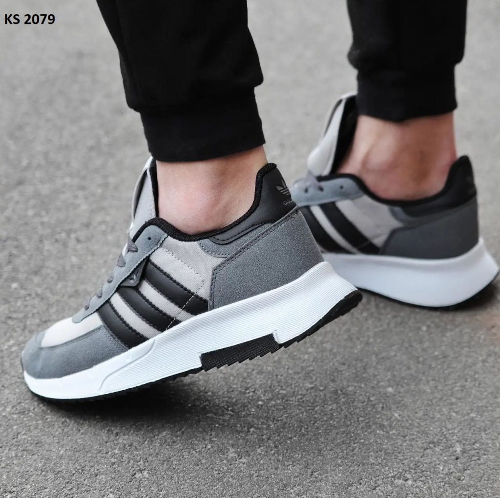 Кросівки Adidas Dark Gray with White (сірі)