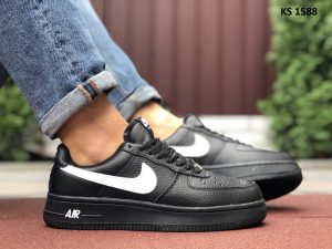 Nike Air Force (чорні) ЗИМА