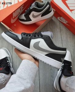 Nike Air Jordan 1 Low (чорно/сірі)