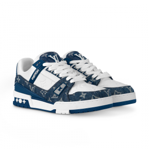 Louis Vuitton Trainer White Blue