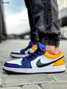 Nike Air Jordan 1 Low (жовто/сині)