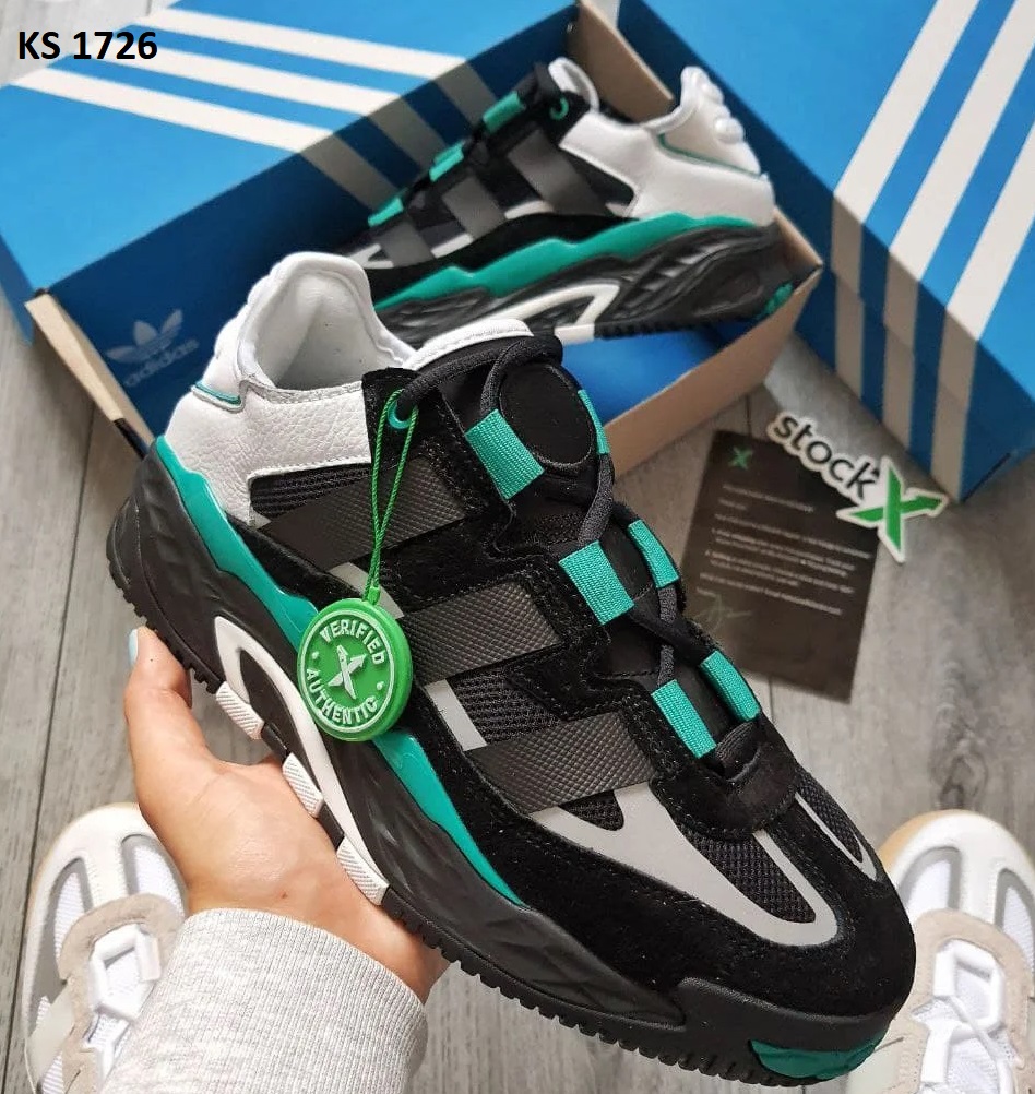 Кросівки Adidas Niteball Black Green (біло/зелені)