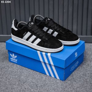 Кросівки Adidas Campus 00s Black White ЗИМА (чорні)