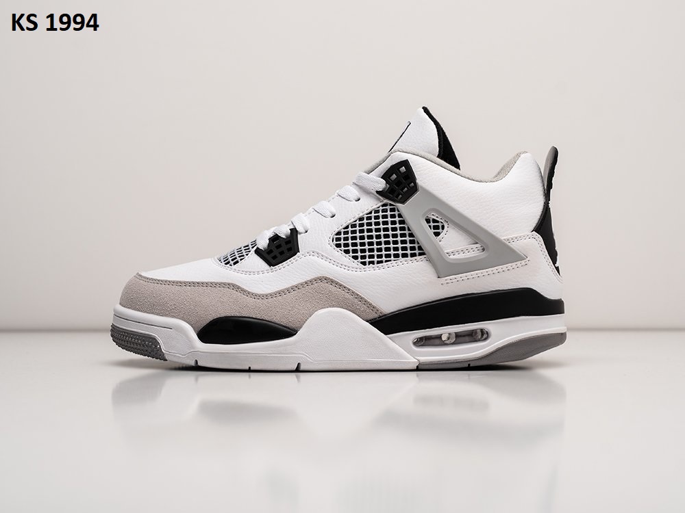 Nike Air Jordan 4 Retro (біло/сірі)