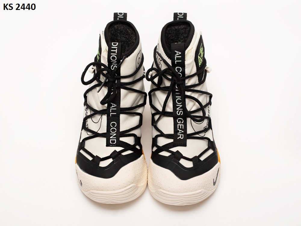 Кросівки Nike ACG Air Terra Antarktik High White Yellow (біло/жовті) ЗИМА