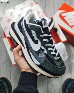 Кросівки Nike Vapor Waffle Sacai Gray Black (чорно/білі)
