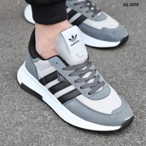 Кросівки Adidas Dark Gray with White (сірі)