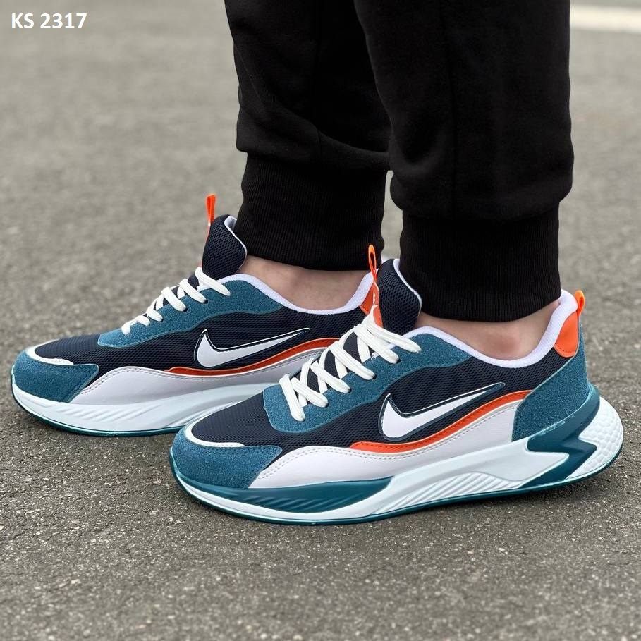 Кросівки Nike Air Blue White Wave (блакитно/білі)
