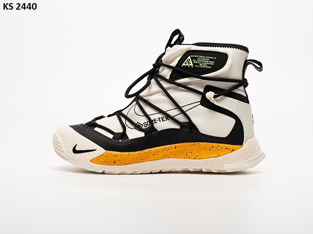 Кросівки Nike ACG Air Terra Antarktik High White Yellow (біло/жовті) ЗИМА