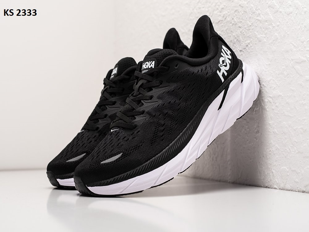 Кросівки HOKA Clifton 8 Black White (чорно/білі)