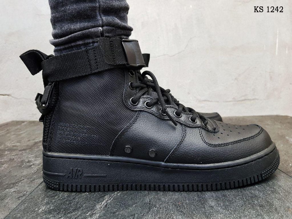 Nike SF Air Force 1 Mid (чорні)