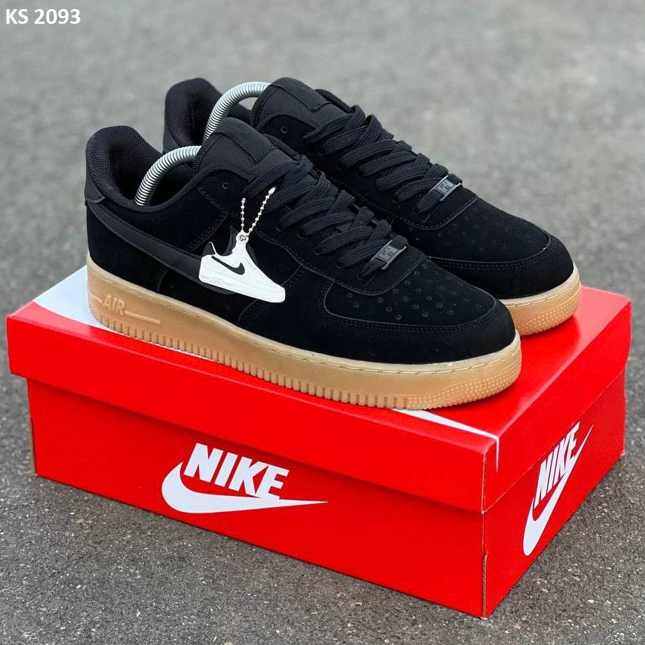 Кросівки Nike Air Force Low Black Red (чорно/білі)