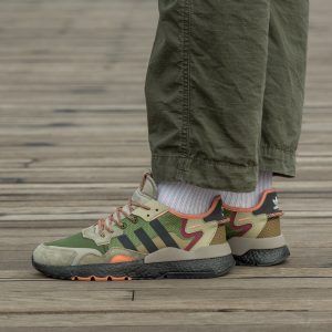 Adidas Nite Jogger Boost  Core Black Orange Dark Green