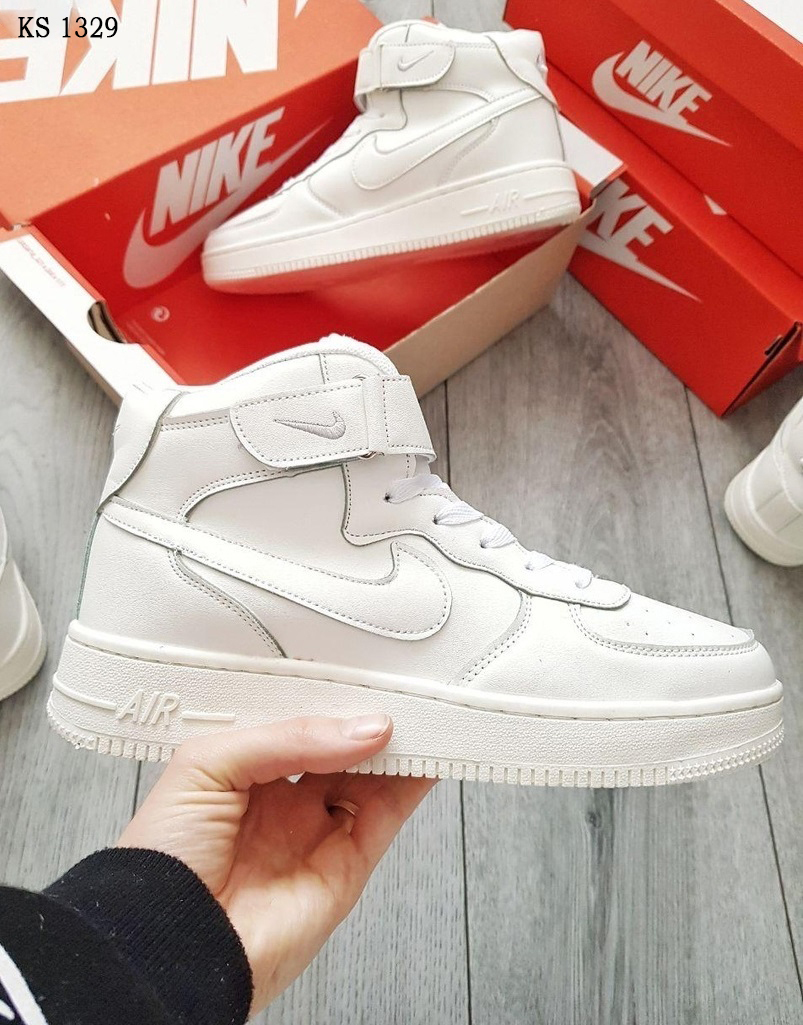 Nike Air Force High (білі) ЗИМА