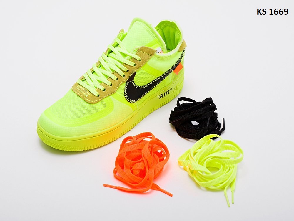 Nike x OFF-White Air Force 1 Low (салатові)