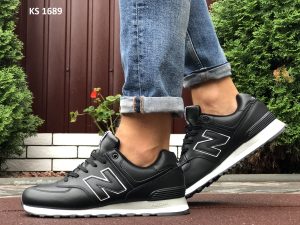 New Balance 574 (чорно/білі)