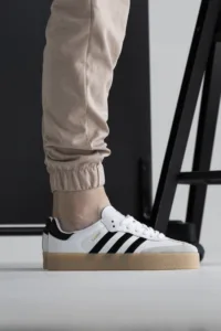 Adidas Samba White Black Gum Sole Platform